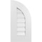 Ekena Millwork Quarter Round Top Right Surface Mount PVC Gable Vent w/ 3-1/2"W x 1"P Standard Frame, 12"W x 24"H GVPQR12X2401SF - alternate 1